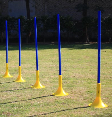 IAAF approved agility training equipments slalom poles track & field bhalla sports