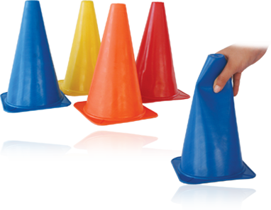 IAAF approved soccer 9 inch soft flexible cones track & field bhalla sports
